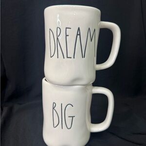 Rae Dunn White Ceramic Mugs - Dream Big